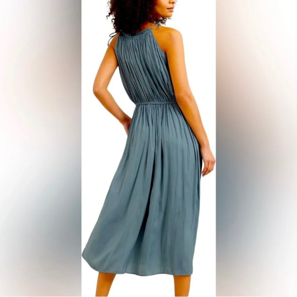 Modern Citizen Blue Gray Maxi Dress with Tie Straps - Picture 3 of 14